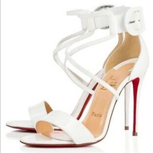 Christian Louboutin Choca 100 Patent Ankle Cross